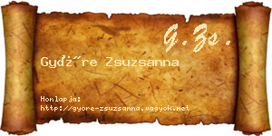 Györe Zsuzsanna névjegykártya
